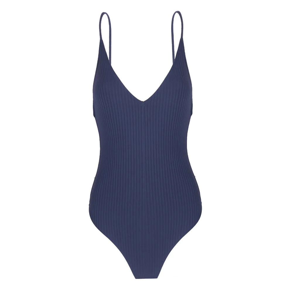 Leyna Beachwear One Piece Lara Swimsuit L Navy Blue hipicon