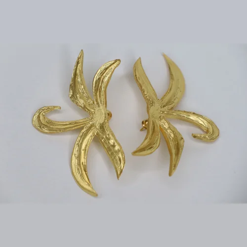 Studio Agna - Starfish In Gold Küpe