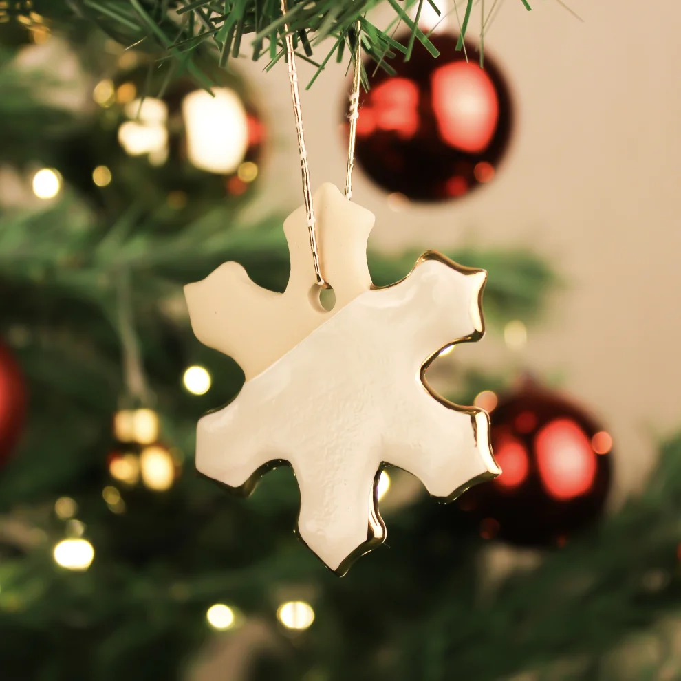 Zulu Ceramics - Snowflake Xmas Ornament