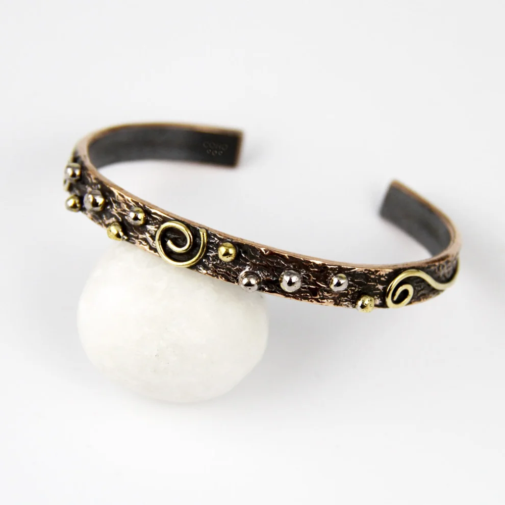 Coho Objet	 - Coho Tılsım Copper Handmade Drop Bracelet