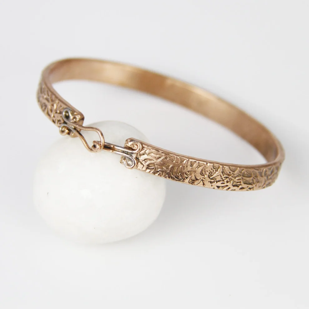 Coho Objet	 - Coho Tılsım Copper Handmade Motifs Bracelet