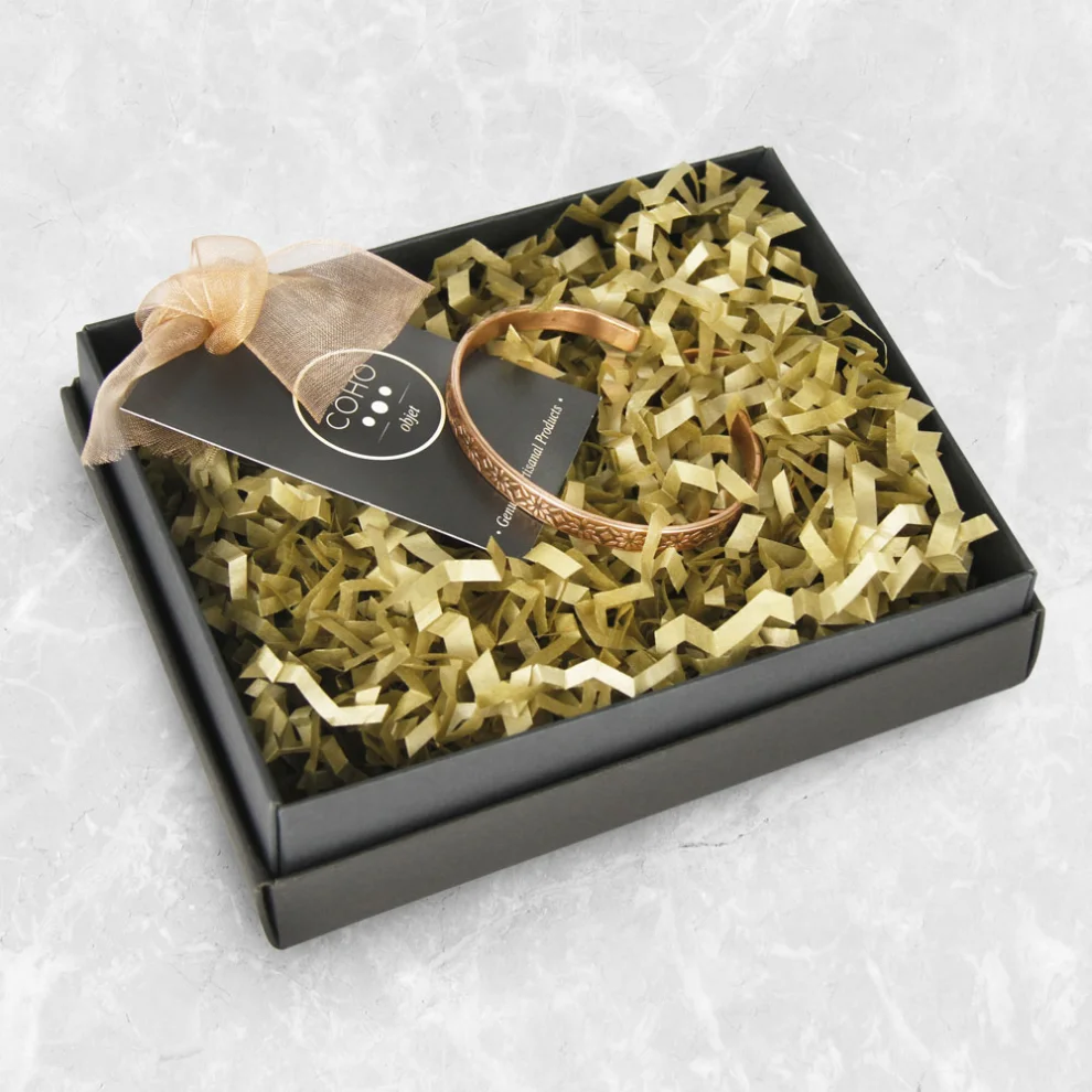 Coho Objet	 - Coho Tılsım Copper Handmade Flowers Bracelet