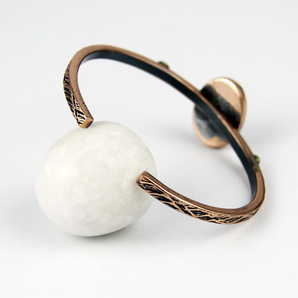 Coho Objet	 - Coho Tılsım Copper Cat Eye Handmade Bracelet
