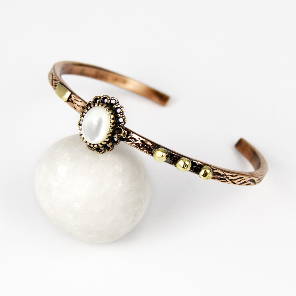 Coho Tılsım Copper Pearl Handmade Bracelet