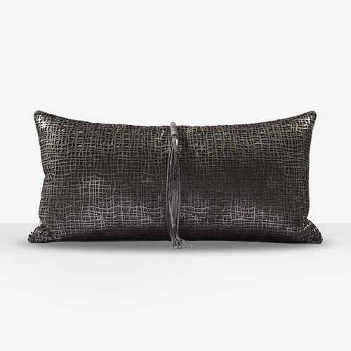 Estetik Decor - Line Sitara Leather Fabric Pillow