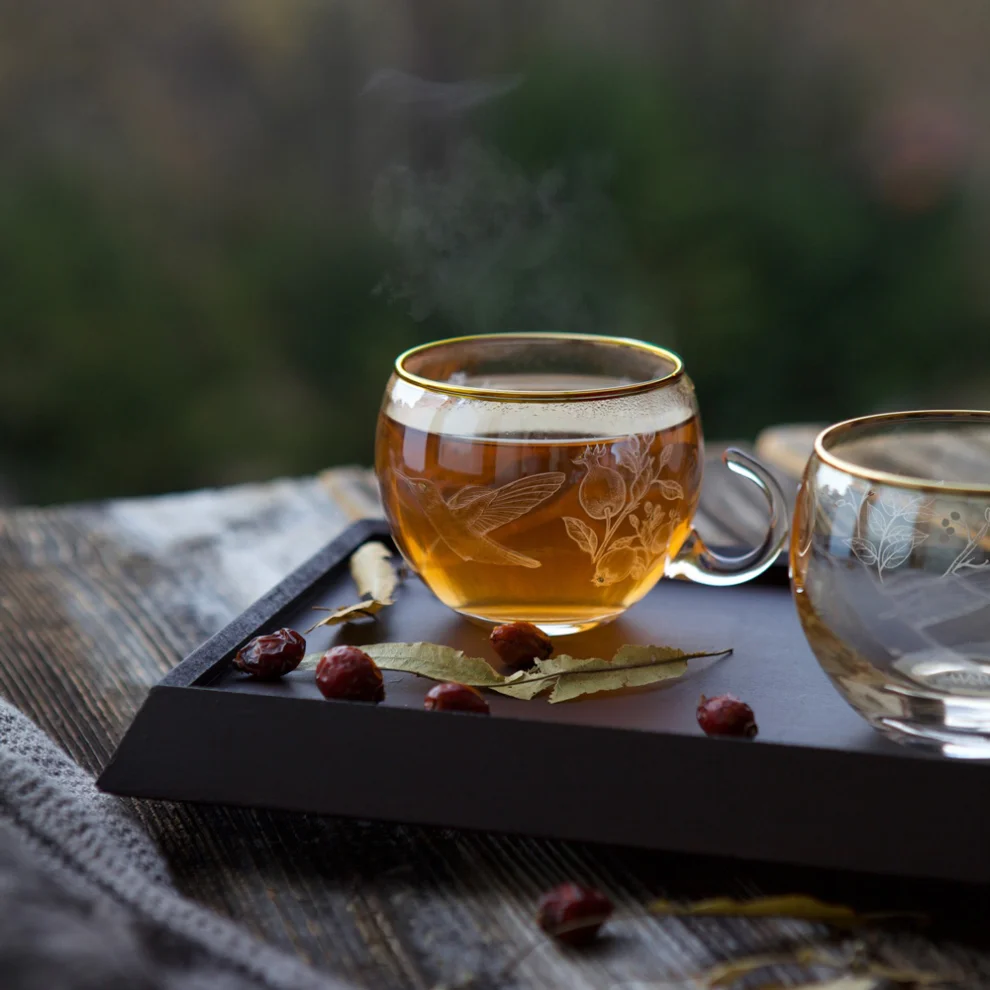 Har Sanat - Herbal Tea Set with Pomegranate Set of 4