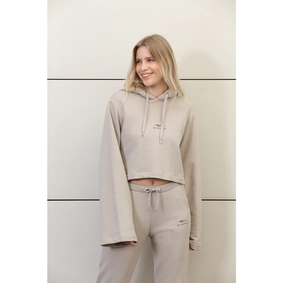 WeWon Style - Wide Sleeve Crop Sweatshirt