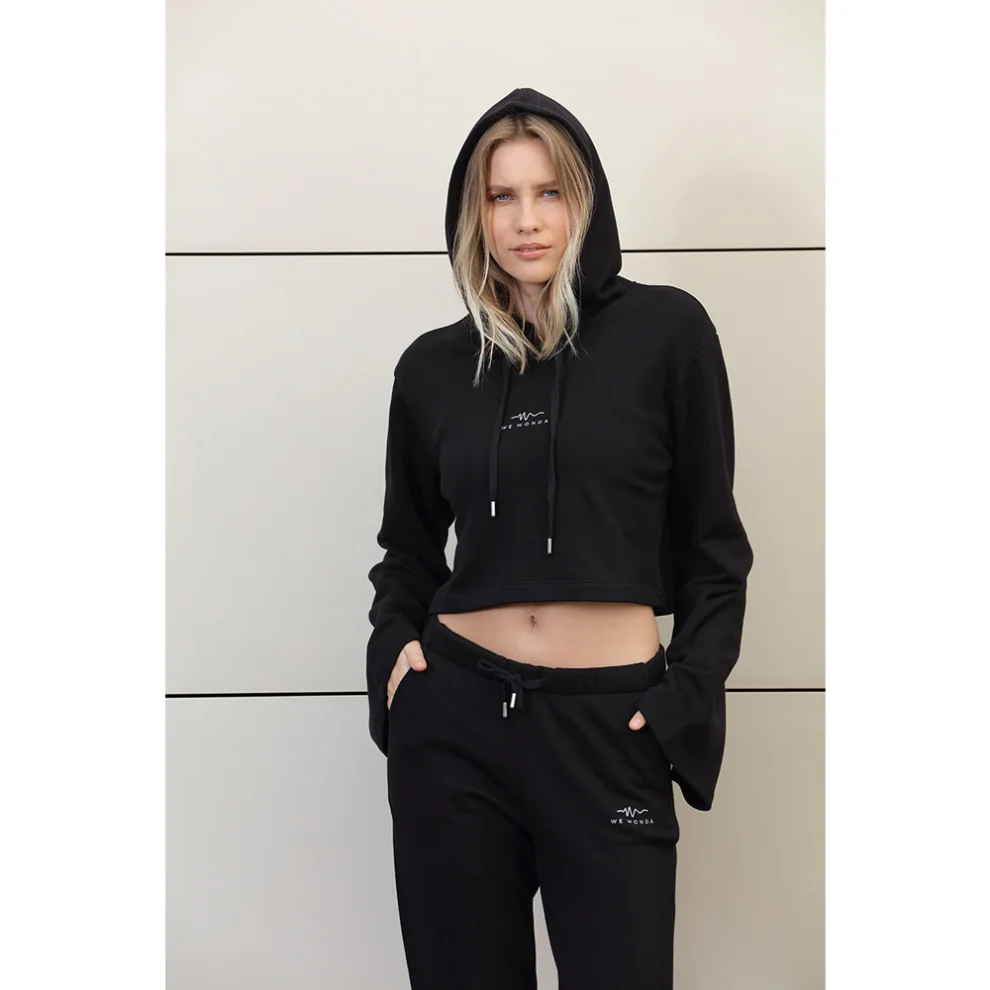 WeWon Style - Wide Sleeve Crop Sweatshirt