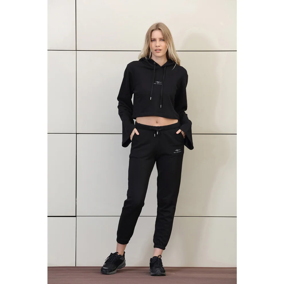 WeWon Style - Wide Sleeve Crop Sweatshirt