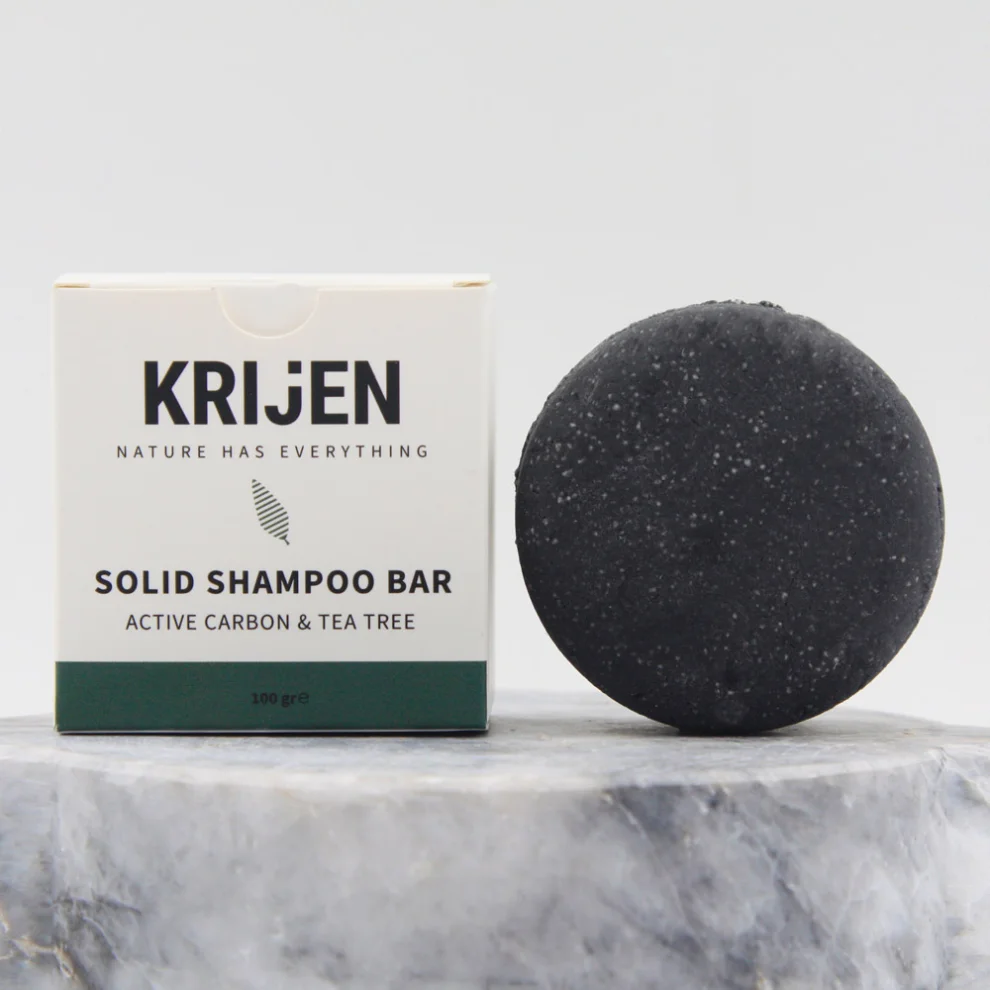 Krijen - Shampoo Bar -  Active Carbon & Tea Tree