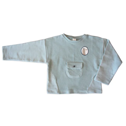 Auntie Me - Belgian Block ‘Lama’ Pocket Sweatshirt