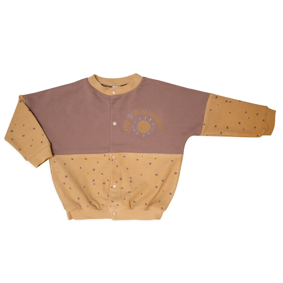 Auntie Me - Pastry Shell ‘Irregular Dots’ Snap Front Bomber Jacket