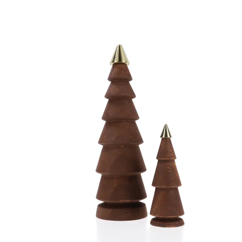 ANANAS - Fır Duo Tree Set With Brass