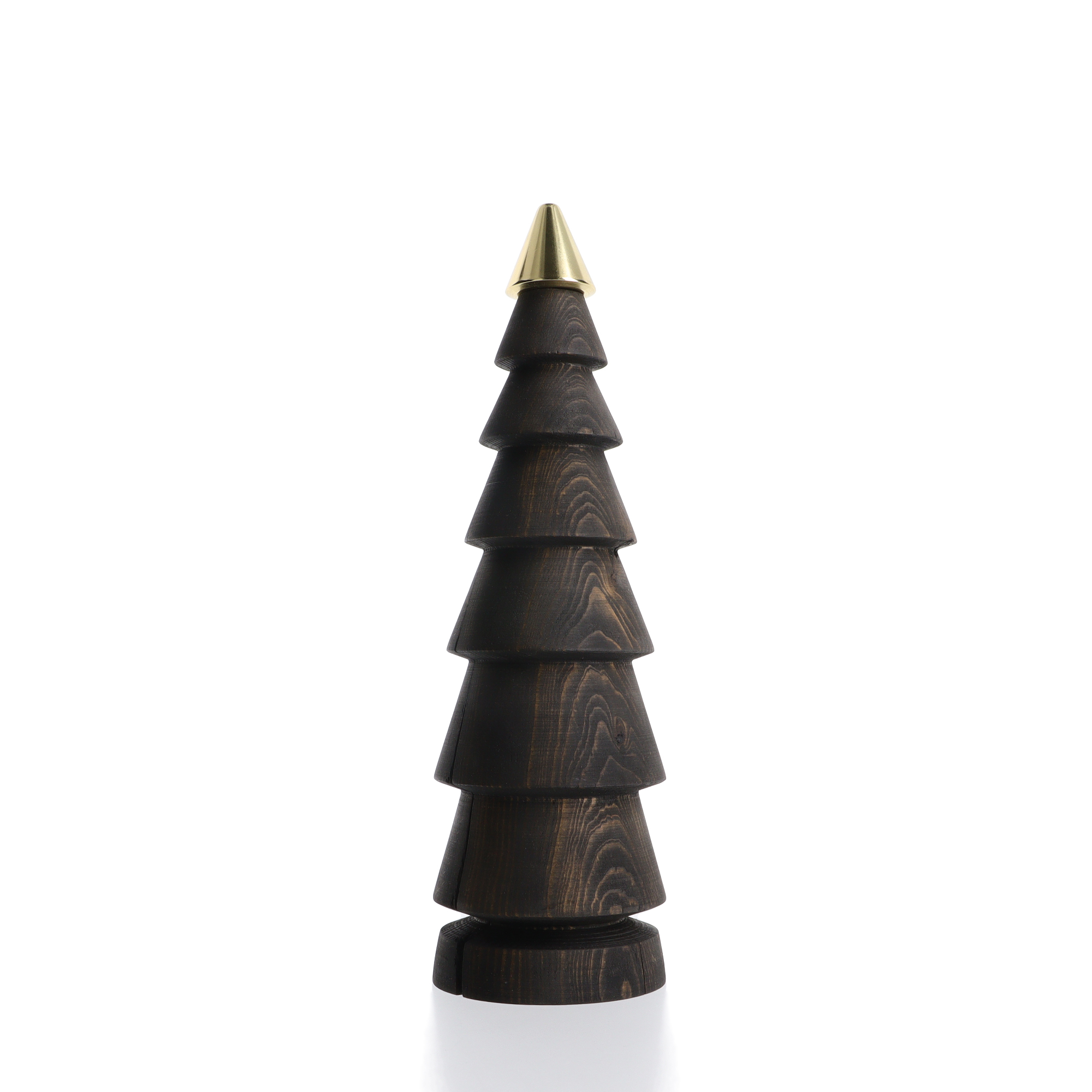 Wooden Christmas Tree Fir Black Cedar With Brass Head Large Size