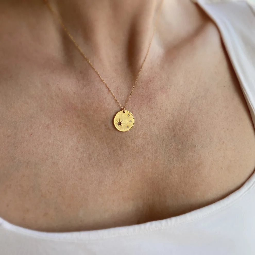 Lucida Jewelry - The Sun and Three Stars Necklace
