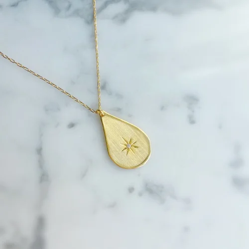 Lucida Jewelry - Compass Drop Necklace