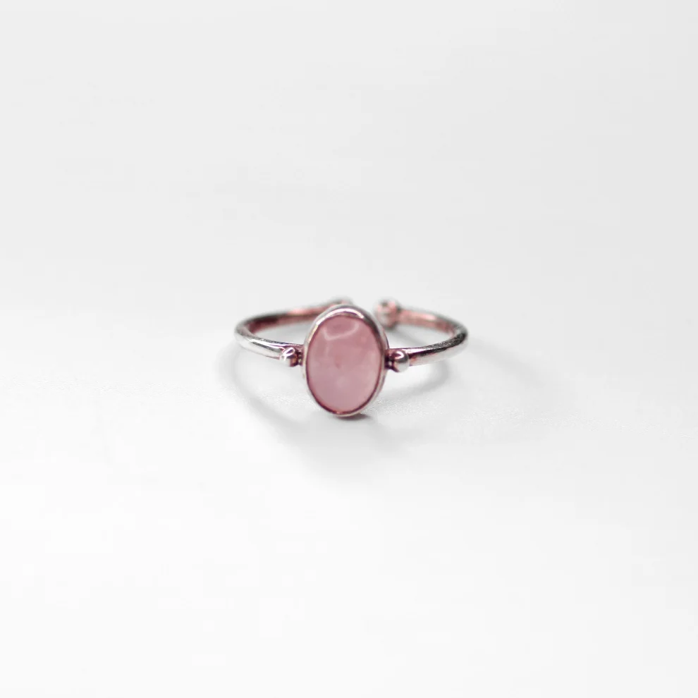 Boho Yoga Art - Pink Quartz Ring