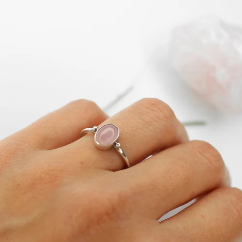 Boho Yoga Art - Pink Quartz Ring