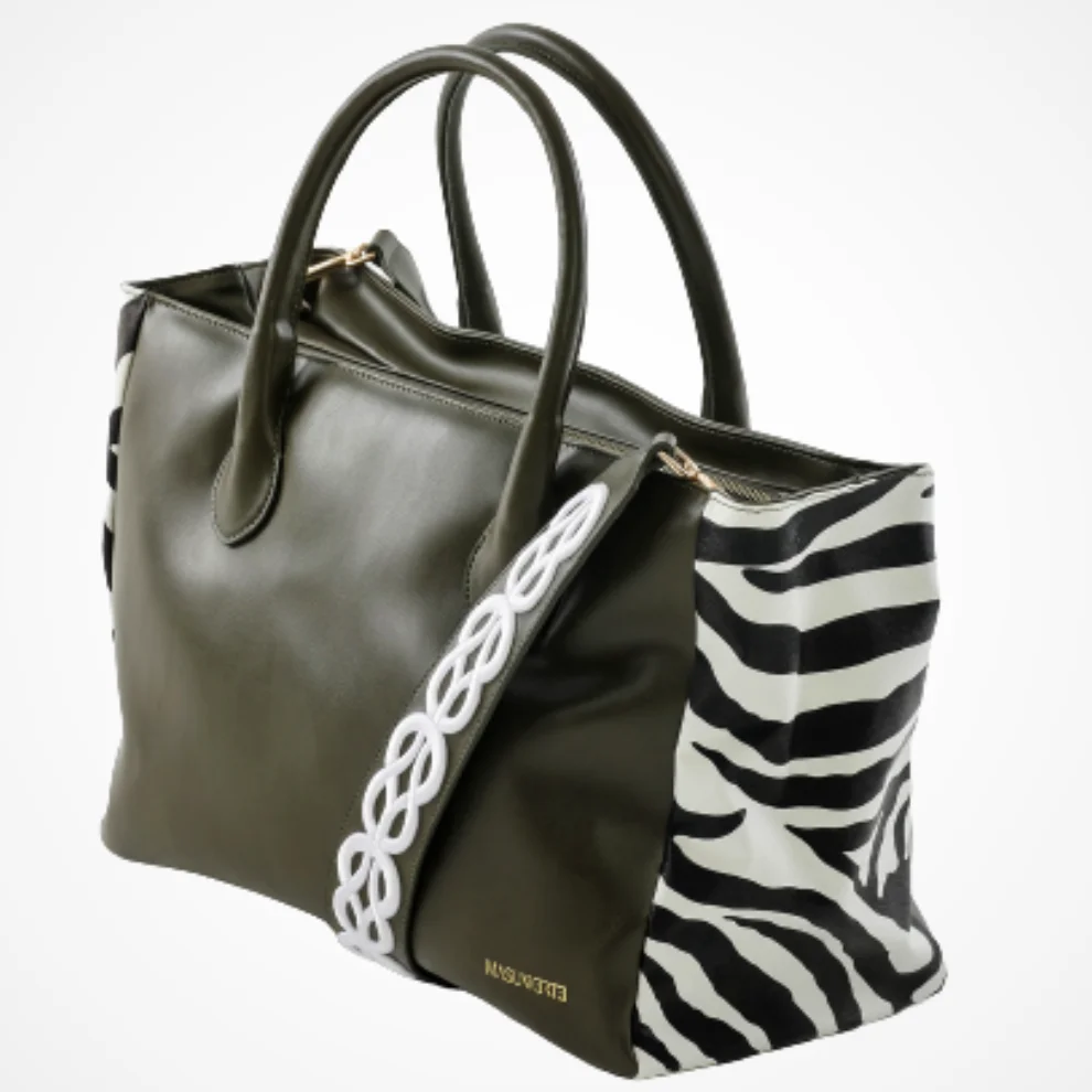 Masuwerte - Zebra Khaki Tote Bag