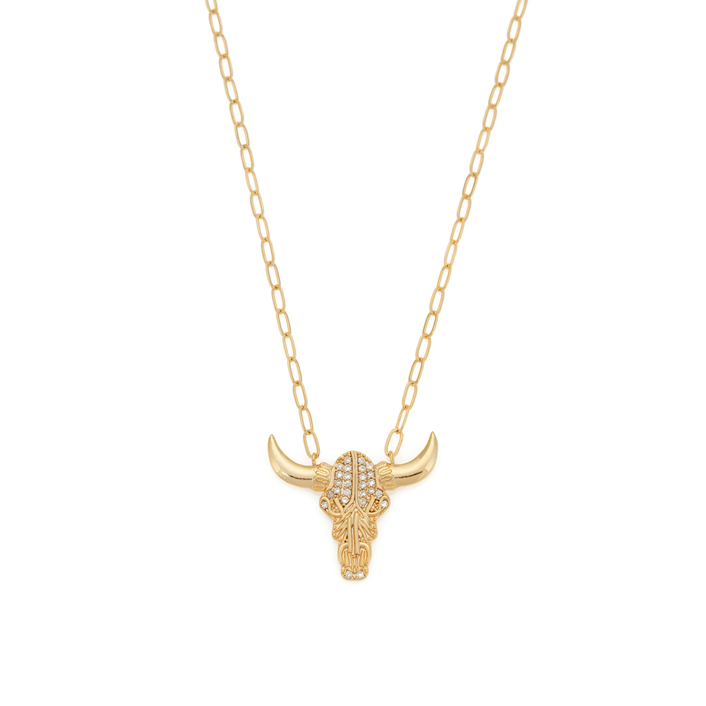 Alex and ani hot sale bull skull necklace