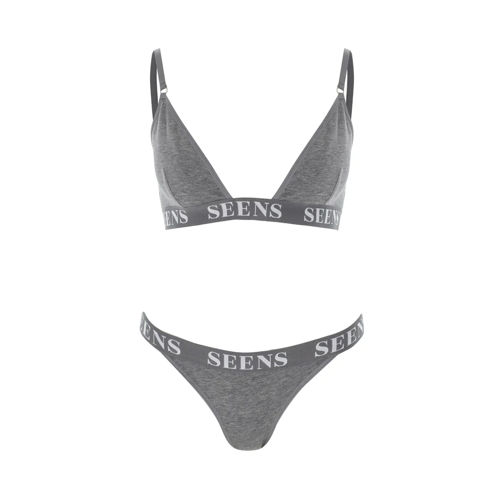 Triangle Thong in Grey