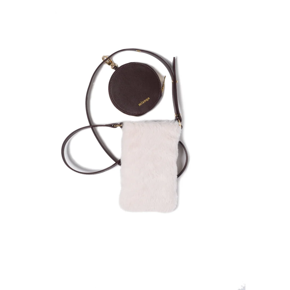 Mianqa - Fuji Faux Fur Phone Bag Black