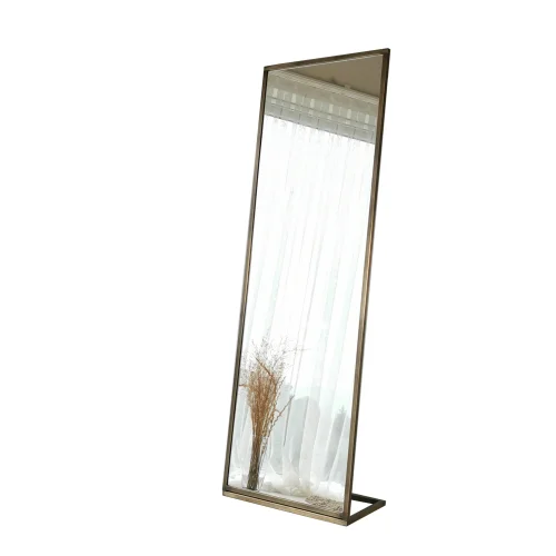 NEOstill - Footed Full Length Mirror Tumbled Brass Plated