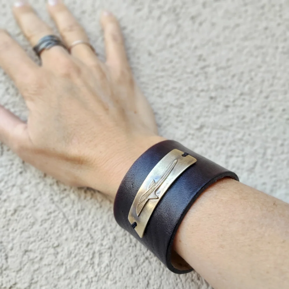 POJWoman by Pelin Özerson - Uniseks Leather Bracelet