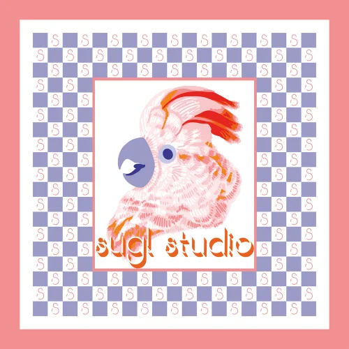Sugl Studio - Salmon-crested Cockatoo Bandanna