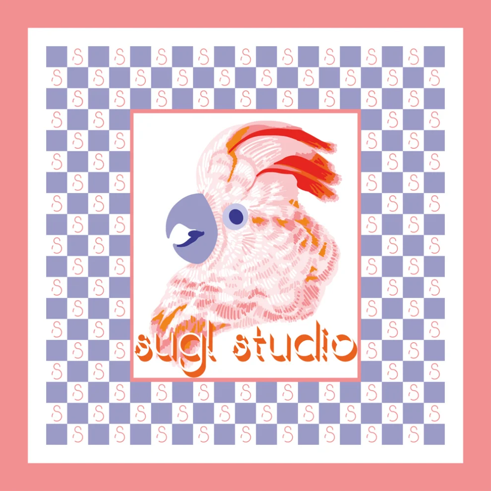 Sugl Studio - Salmon-crested Cockatoo Bandanna