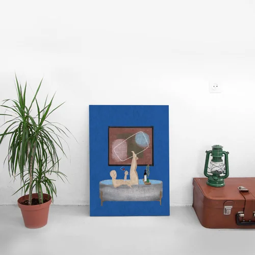 Gi Design Store - Painting - Tex In The Bathtub