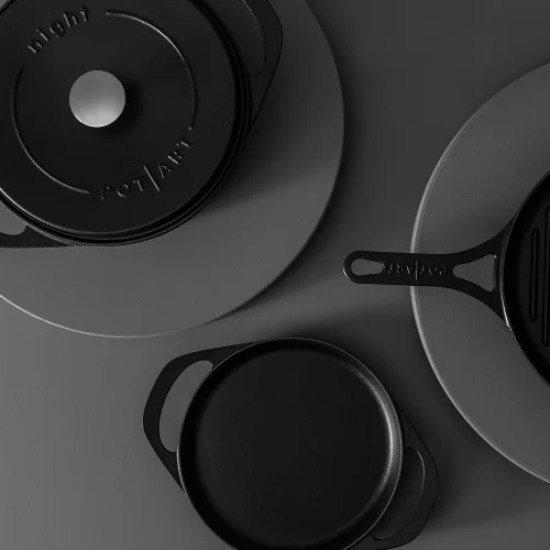 Pot Art - Night 3-piece Cast Iron Kitchen Set