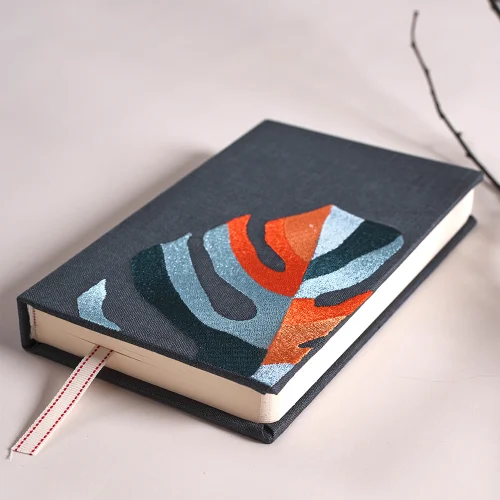 Atelier 99 - Monstera Leaves Embroidered Linen Notebook