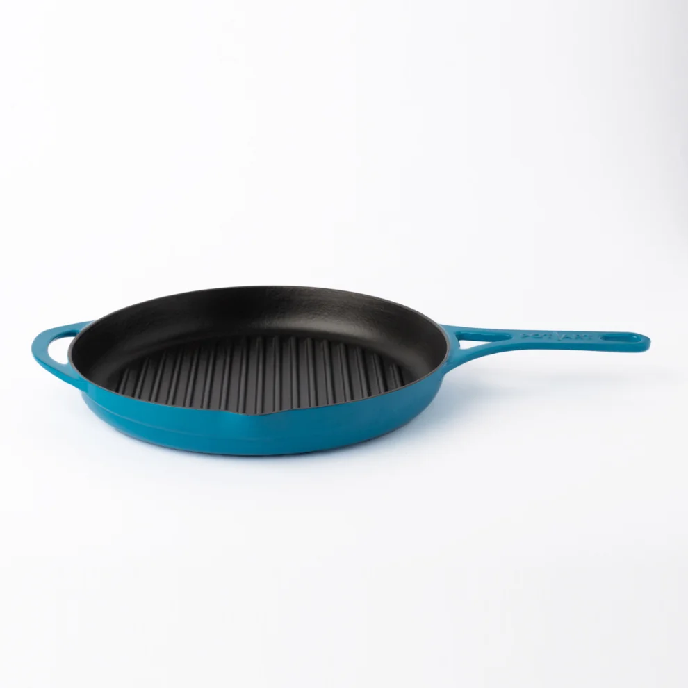 Pot Art - Ocean 3-piece Cast Iron Kitchen Set