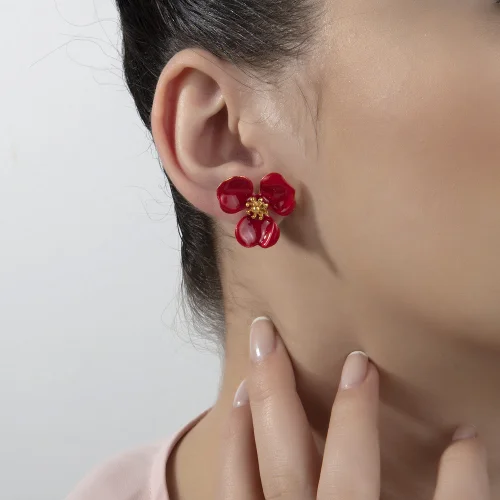 Milou Jewelry - Bloom Çiçek Küpe
