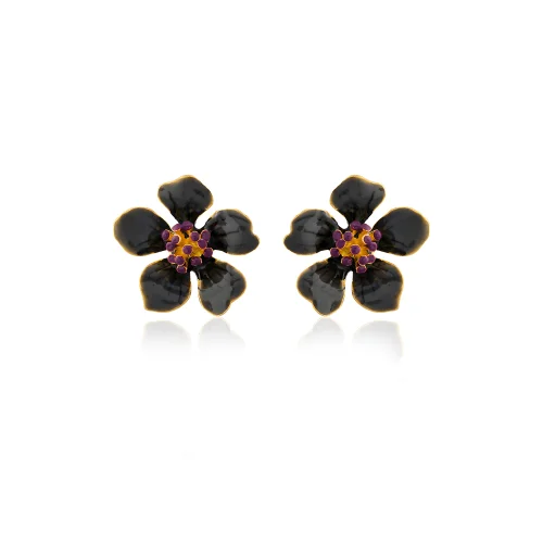 Milou Jewelry - Küçük Tomurcuklu Çiçek Küpe
