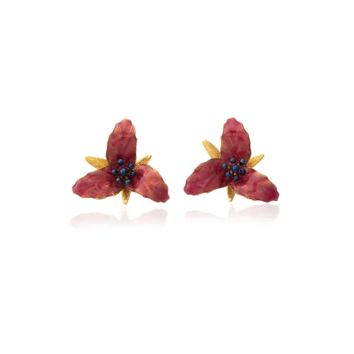 Milou Jewelry - Lily Çiçek Küpe