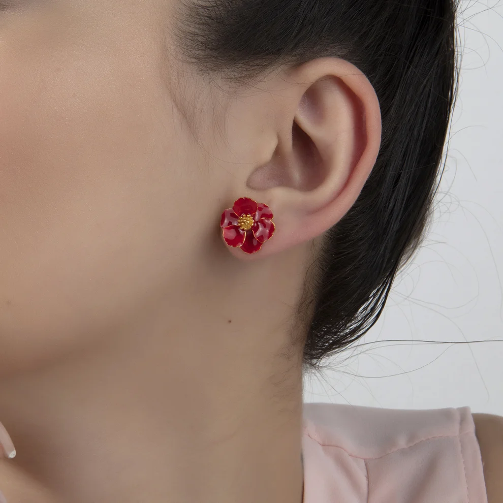 Milou Jewelry - Mini Çiçek Küpe