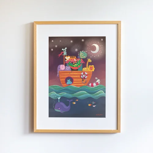 Little Forest Animals - Nuh’un Gemisi Çocuk Odası Tablo