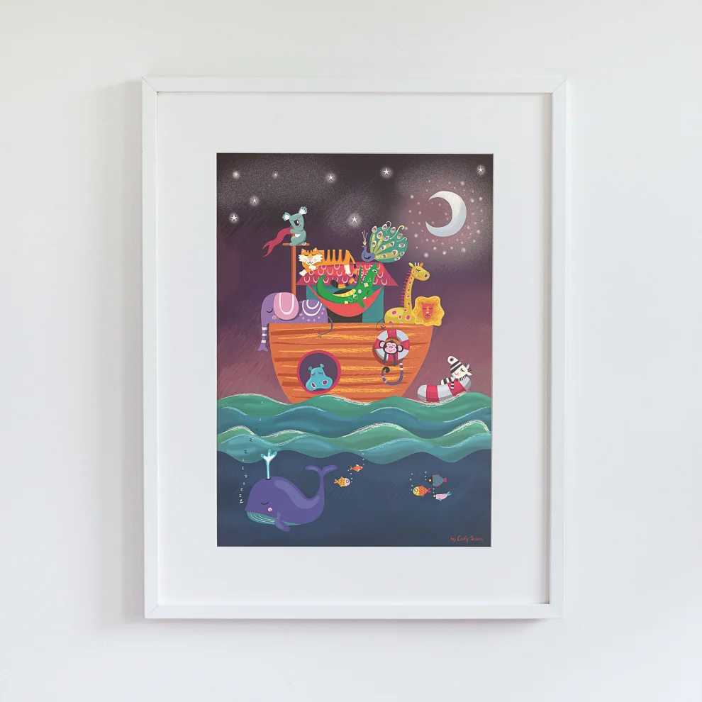 Little Forest Animals - Nuh’un Gemisi Çocuk Odası Tablo