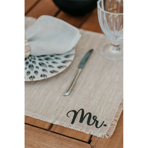 MELINO HOME - Mr. - Mrs. Jute Set Of 2 Placemats
