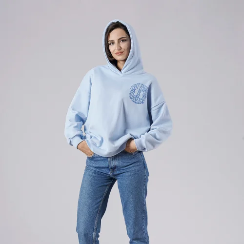 No Se Wear - Önü Baskılı Kapüşonlu Sweatshirt