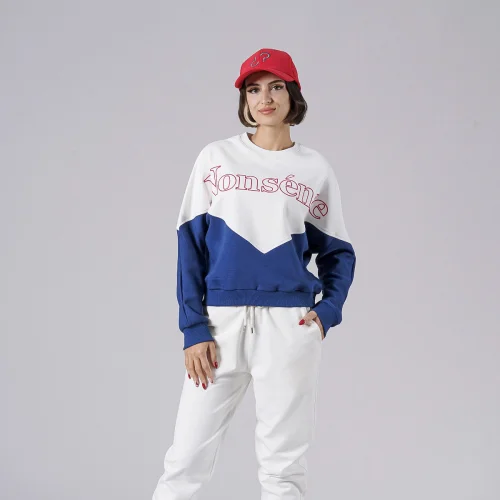 No Se Wear - Nonsense Embroidered Two-coloured Sweatshirt