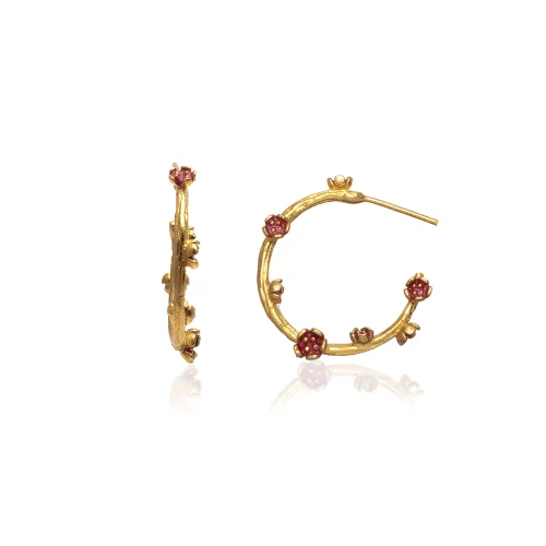 Milou Jewelry - Flower Hoop Earrings
