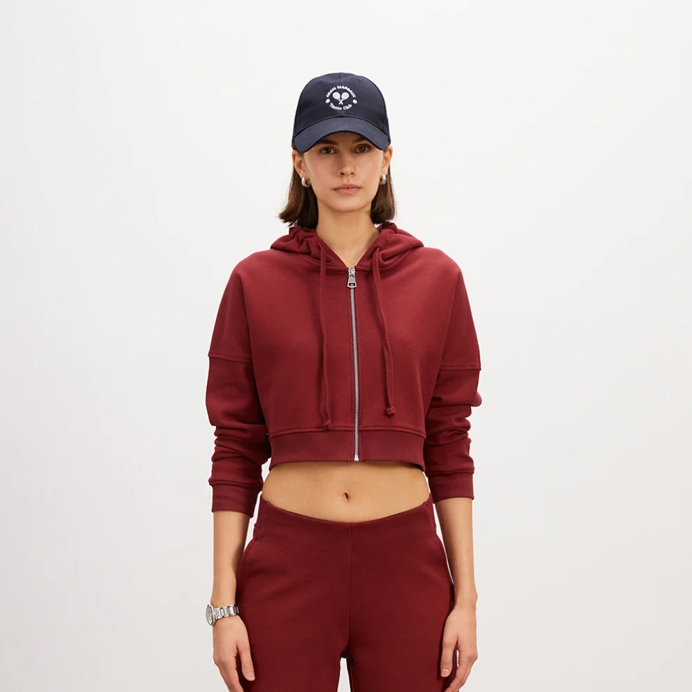 Anais & Margaux - Full Zip Relaxed Crop Hoodie