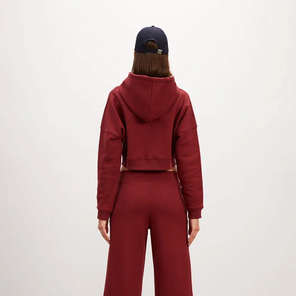 Anais & Margaux - Full Zip Relaxed Crop Hoodie