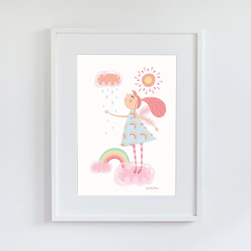 Little Forest Animals - Rainbow Fairy Kids Room Painting