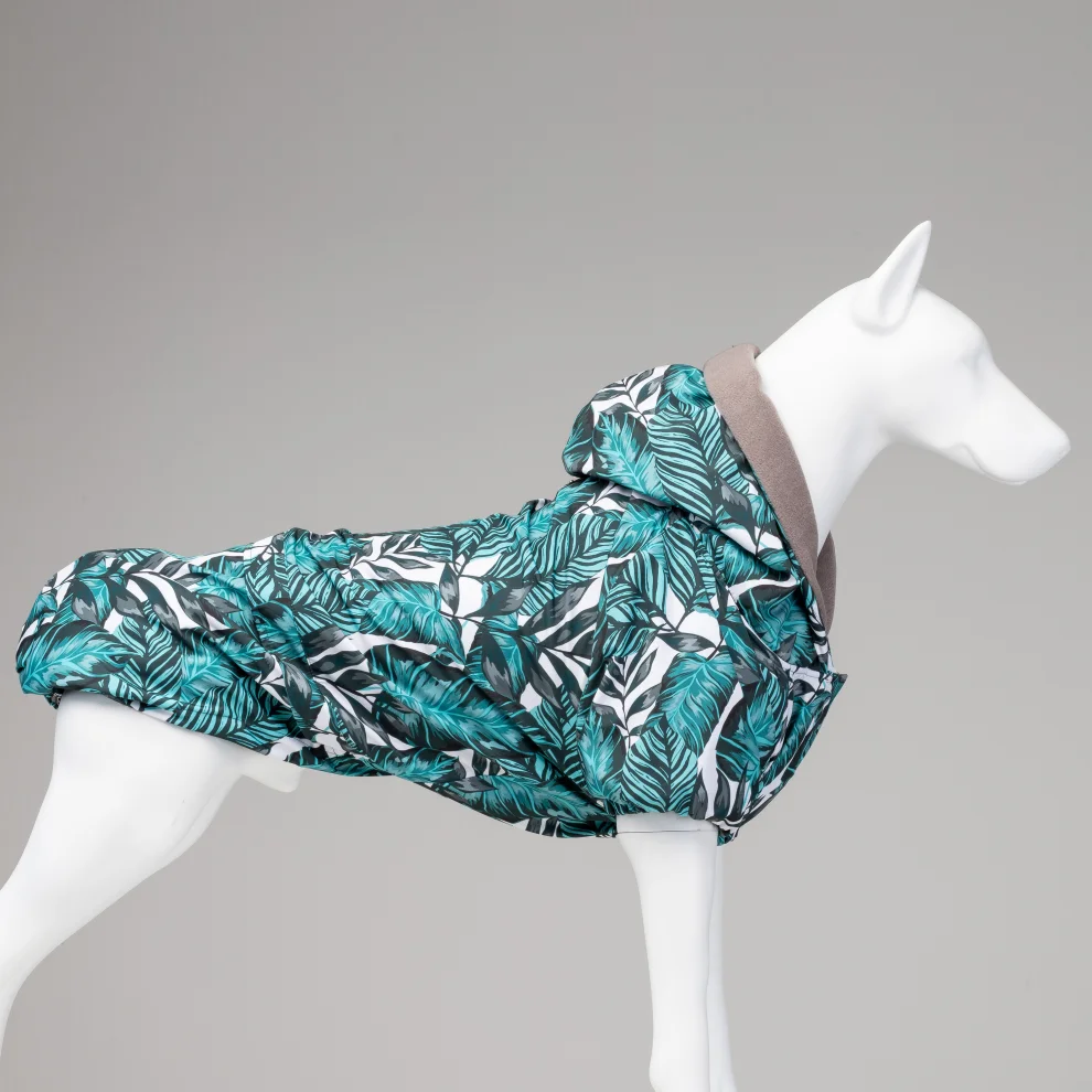 Lindodogs - Aqua Black Dog Raincoat