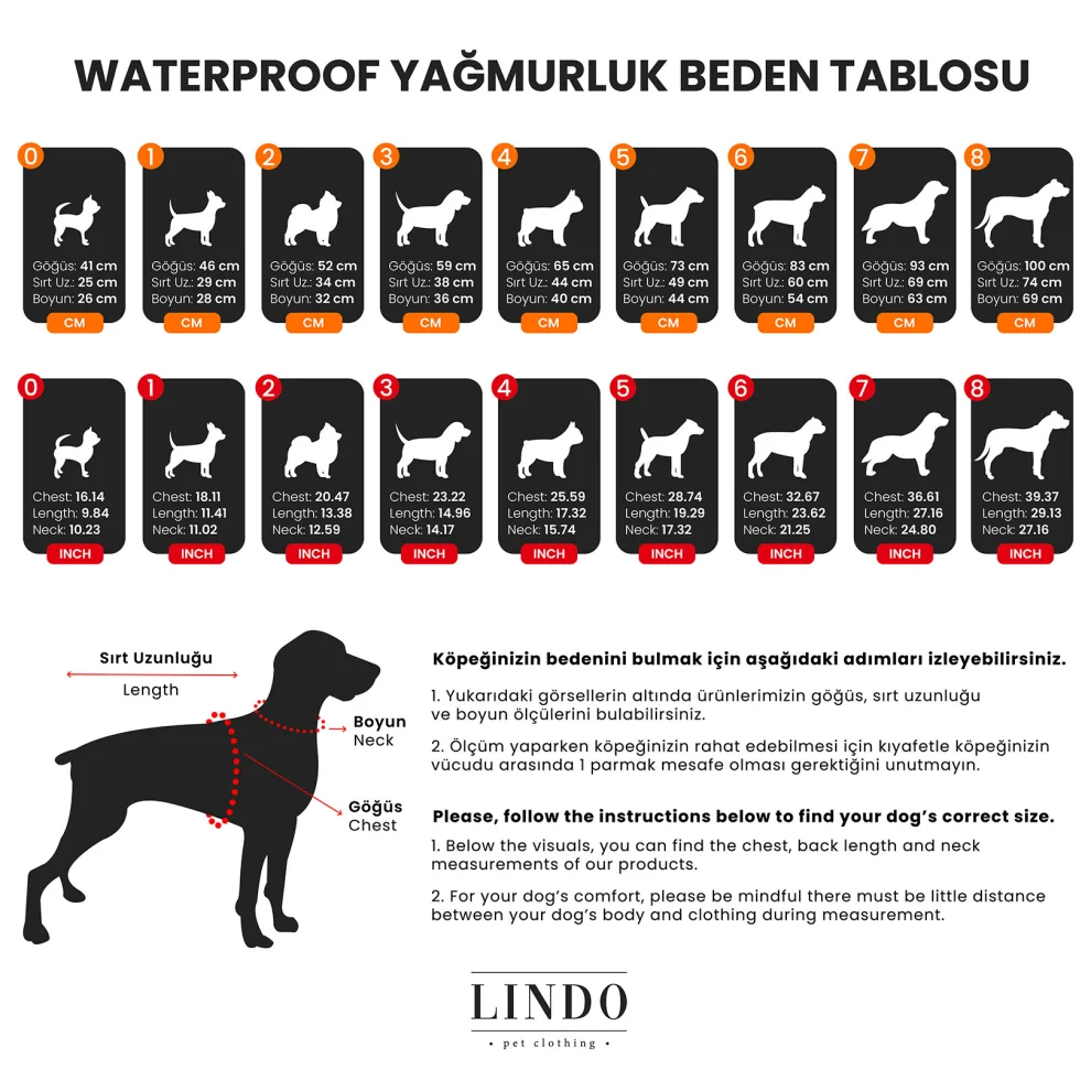 Lindodogs - Cosmoplus Köpek Yağmurluğu