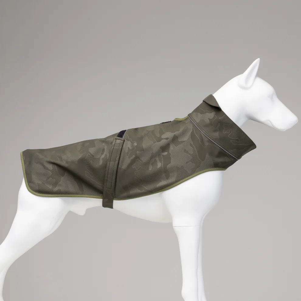 Lindodogs - Softshell Army Green Köpek Yağmurluğu